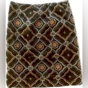 Harold’s vintage mini brown pattern skirt